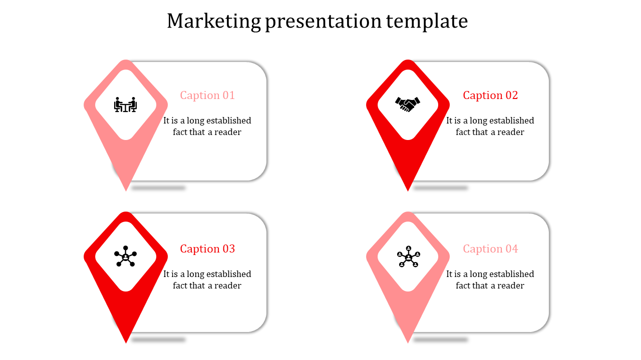 Free - Incredible Marketing Presentation Template In Red Color